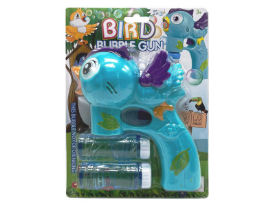Дитячий генератор мильних бульбашок "Пташка" 669B(Blue) зі світлом та музикою