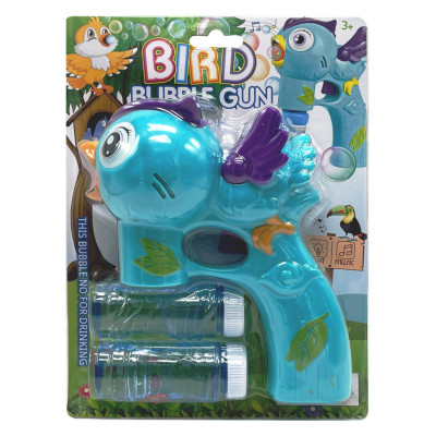 Дитячий генератор мильних бульбашок "Пташка" 669B(Blue) зі світлом та музикою