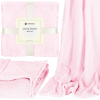 Плед-покривало Extra Soft Springos HA7128 світло-рожевий 130x180 см Плед-покривало Extra Soft Springos HA7128 світло-рожевий 130x180 см