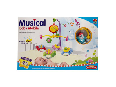 Дитячий мобіль на ліжечко "Клоуни" 6518D музика