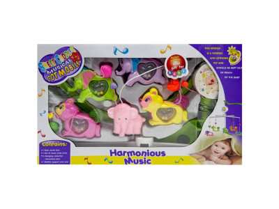 Музичний мобіль на ліжечко "Harmonious music" M 1245-30B U/R з заводним механізмом