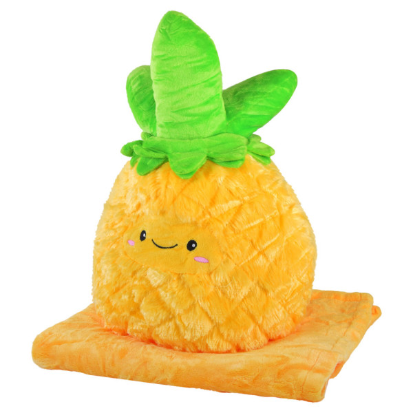 М'яка іграшка+плед MP02 Ананас 45 см плед 80*120 см