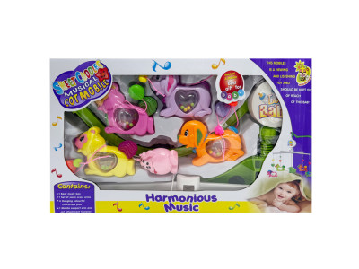 Музичний мобіль на ліжечко "Harmonious music" M 1245-32B U/R з заводним механізмом