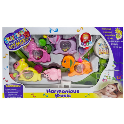 Музичний мобіль на ліжечко "Harmonious music" M 1245-32B U/R з заводним механізмом
