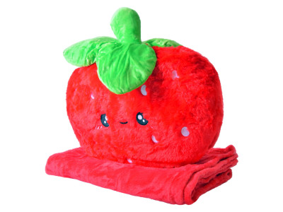 М'яка іграшка+плед MP08 Полуниця 40 см плед 80*120 см