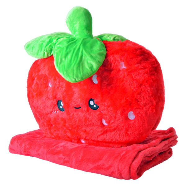 М'яка іграшка+плед MP08 Полуниця 40 см плед 80*120 см