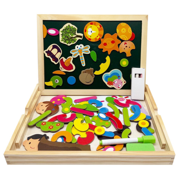 Дерев'яна іграшка "Магнітна дощечка 2 в 1" MD 0815B двостороння пенал крейда Дерев'яна іграшка "Магнітна дощечка 2 в 1" MD 0815B двостороння пенал крейда