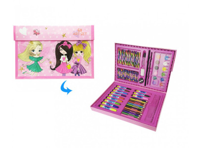 Дитячий набір для малювання MK 3226 у валізі Дівчата