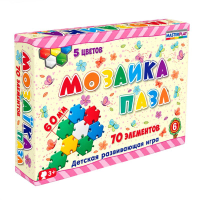 Дитяча мозаїка-пазл №6 1-147 70 деталей Ø60мм