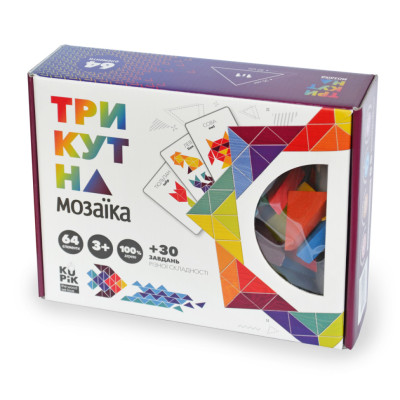 Деревяна гра "Трикутна мозаїка" Kupik 900194 64 деталі