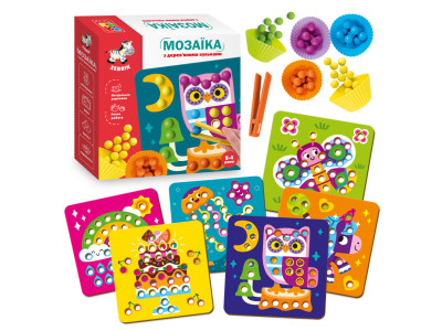 Мозаїка з деревяними кульками "Доповни картинку" Vladi Toys ZB2002-08 (укр) Мозаїка з деревяними кульками "Доповни картинку" Vladi Toys ZB2002-08 (укр)