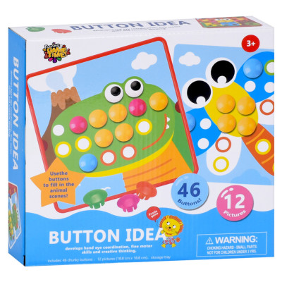 Розвиваюча мозаїка Button Idea YG898-6 46 деталей картки 12 штук