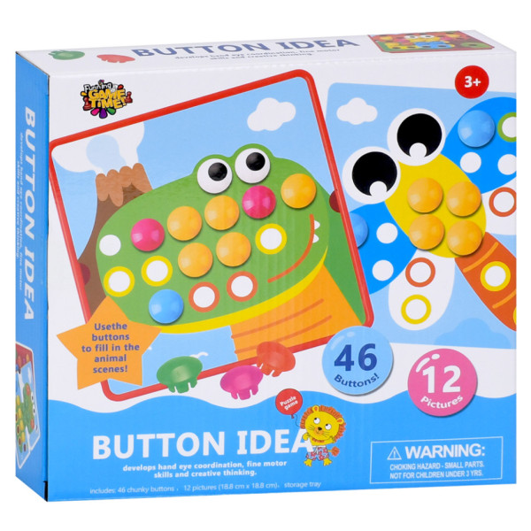 Розвиваюча мозаїка Button Idea YG898-6 46 деталей картки 12 штук