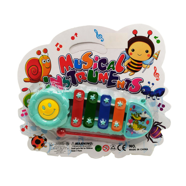 Музична іграшка Ксилофон Y9093 16 см Бірюзовий Музична іграшка Ксилофон Y9093 16 см Бірюзовий