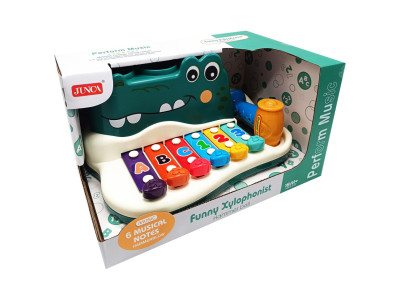 Дитячий ксилофон "Крокодил" із молотком RJ6807