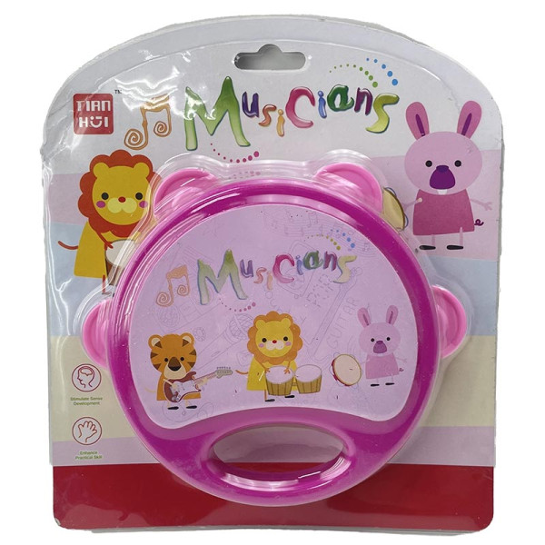Бубон дитячий Musicians пластиковий 8807_Pink Бубон дитячий Musicians пластиковий 8807_Pink