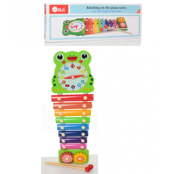 Дитяча іграшка Ксилофон MD 2170 дерев'яний Жабка