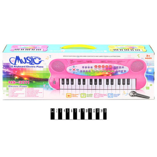 Піаніно з мікрофоном і зарядкою HS3211AB Піаніно з мікрофоном і зарядкою HS3211AB