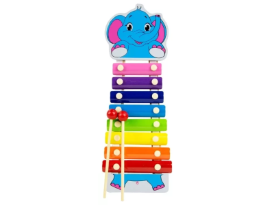 Дитяча іграшка Ксилофон MD0712 дерев'яний Слоненя Блакитне Дитяча іграшка Ксилофон MD0712 дерев'яний Слоненя Блакитне