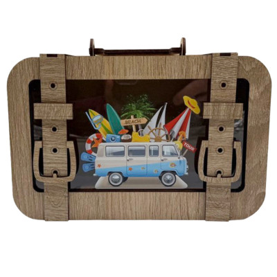 Деревяна скарбничка валіза "На подорож" 3240-15-005 розмір 24х17 см