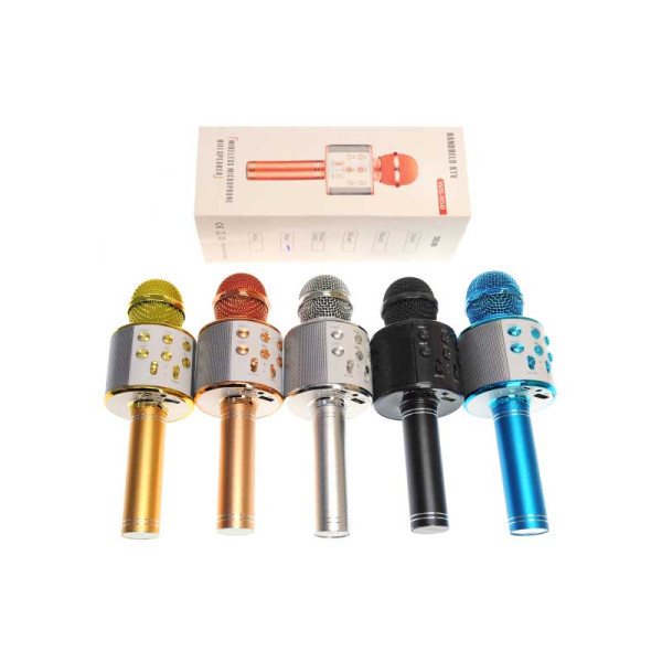Мікрофон-караоке bluetooth WS-858 Мікрофон-караоке bluetooth WS-858