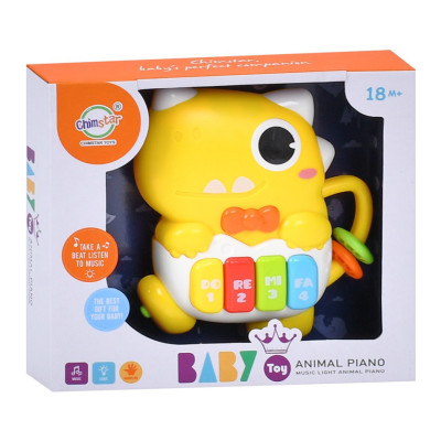 Дитяче піаніно "Динозаврик" 503-21 звуки тварин 15 см музика