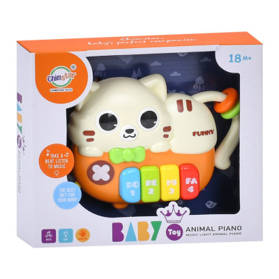Дитяче піаніно "Котик" 503-19 звуки тварин 15 см музика