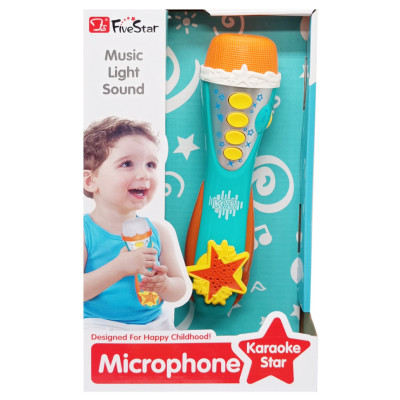 Дитячий іграшковий мікрофон 34564AB(Turquoise) звук музика регулятор гучності