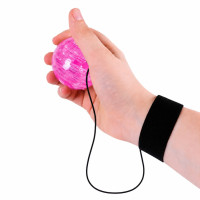 Дитячий мяч Пострибунчик PR2511(Pink) тренажер мяч 6 см світиться з мотузкою 1 м