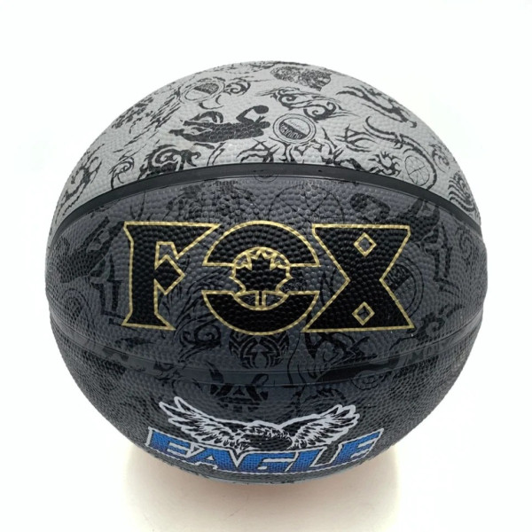 М'яч баскетбольний Fox ball №7 NE-BAS-1027, чорно-сірий