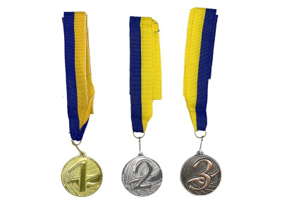 Набір(комплект) медалей № 1 NE-LG-M123 1 2 3 місце зі стрічками