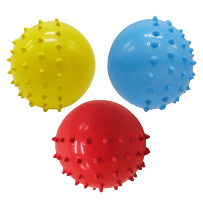 М'яч гумовий із шипами "Звірятко" RB20309-3, 10 см, 25 грам, 3 штуки