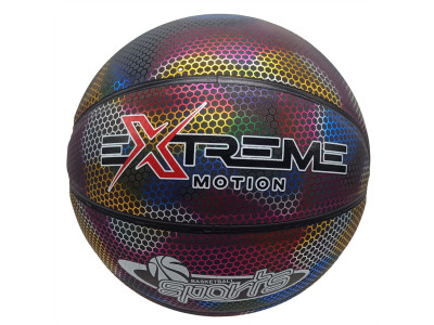 Мяч баскетбольний Extreme Motion BB2208(Black) № 7 світловідбиваючий Мяч баскетбольний Extreme Motion BB2208(Black) № 7 світловідбиваючий