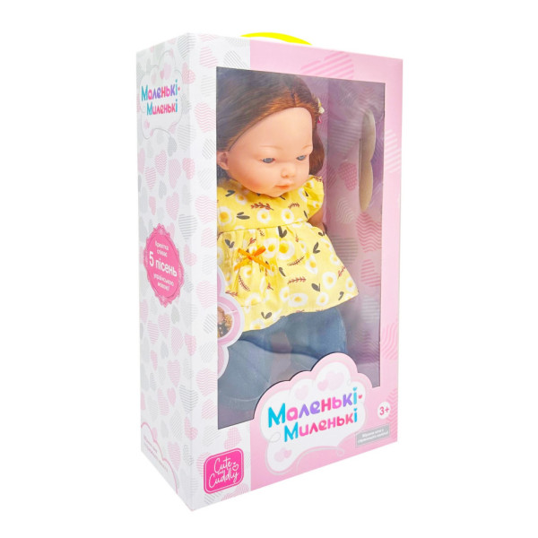 Дитяча мяконабивна лялька M 5882 I UA(Yellow) 33 см музичні ефекти