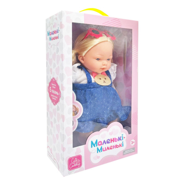 Дитяча мяконабивна лялька M 5885 I UA(Blue) 33 см музичні ефекти