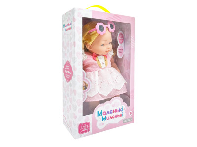 Дитяча мяконабивна лялька M 5885 I UA(Pink) 33 см музичні ефекти