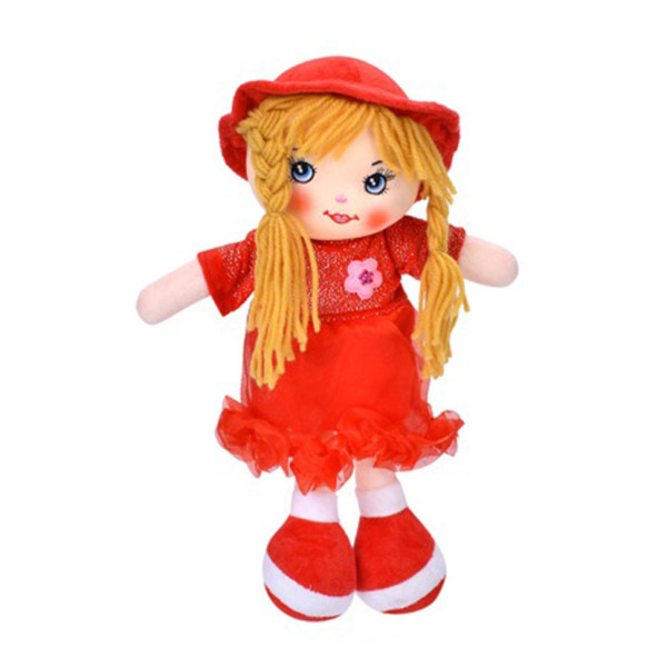 Дитяча іграшкова лялька YG0009(Red) 33 см мяка набивна петелька
