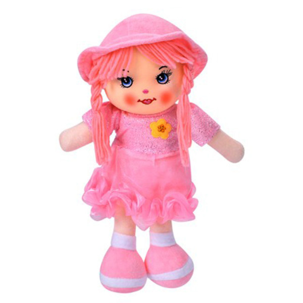 Дитяча іграшкова лялька YG0009(Pink) 33 см мяка набивна петелька Дитяча іграшкова лялька YG0009(Pink) 33 см мяка набивна петелька