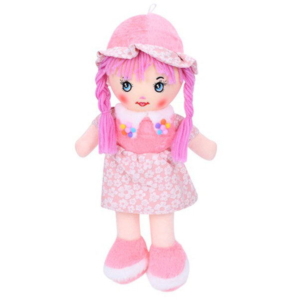Дитяча іграшкова лялька FG240408152A-1(Light-Pink) 38 см мяка набивна петелька Дитяча іграшкова лялька FG240408152A-1(Light-Pink) 38 см мяка набивна петелька
