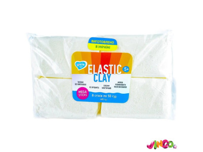 Набір для ліплення з повітряним пластиліном Elastic Clay white 70165 400 гр