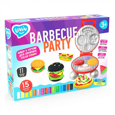 Набір для креативної творчості з тістом "Barbecue Party" TM Lovin 41194, 15 кольорів