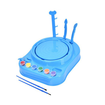 Ігровий набір "Pottery Workshop" 401A гончарне коло 2 режими глина фарби 6 кольорів Синій