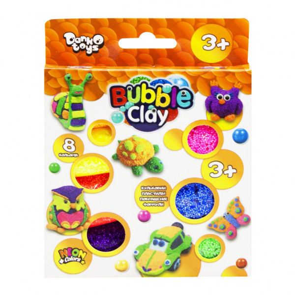 Набір для творчості "Bubble Clay" BBC-04-01U 8 кольорів