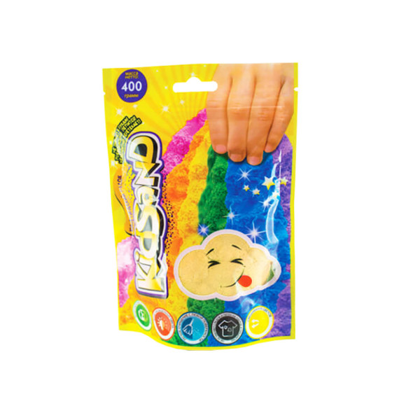 Кінетичний пісок "KidSand" KS-03-03 пакет 400 гр Жовтий