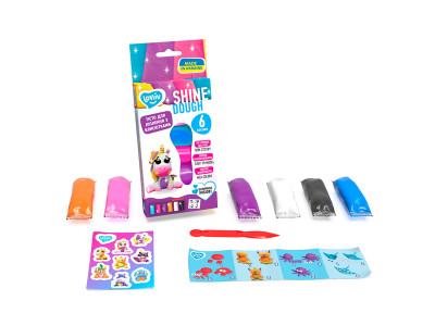 Набір тіста для ліплення "Shine Assorted" TM Lovin 41198 6 кольорів