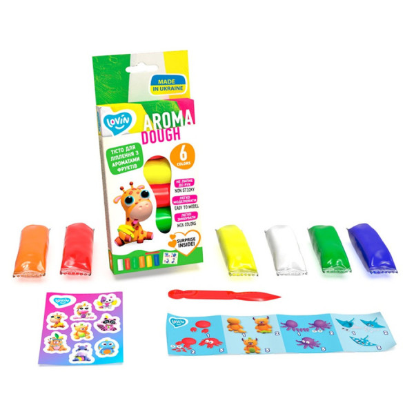 Набір тіста для ліплення "Aroma Assorted" TM Lovin 41199 6 кольорів