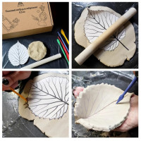 Дитячий глиняний набір для творчості GL-001 природна глина 05 кг