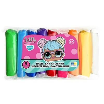 Набір для ліплення з повітряним пластиліном L.O.L. Surprise! LOL70195 9 кольорів класик