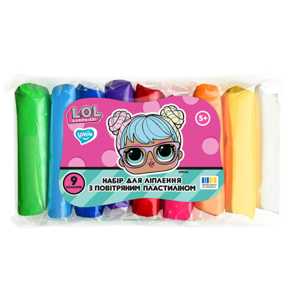 Набір для ліплення з повітряним пластиліном L.O.L. Surprise! LOL70195 9 кольорів класик