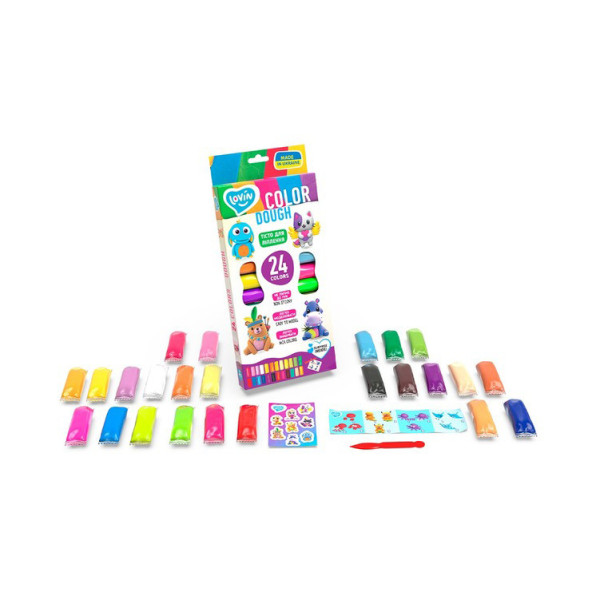 Тісто для ліплення "Color" Lovin 41184 24 кольорів